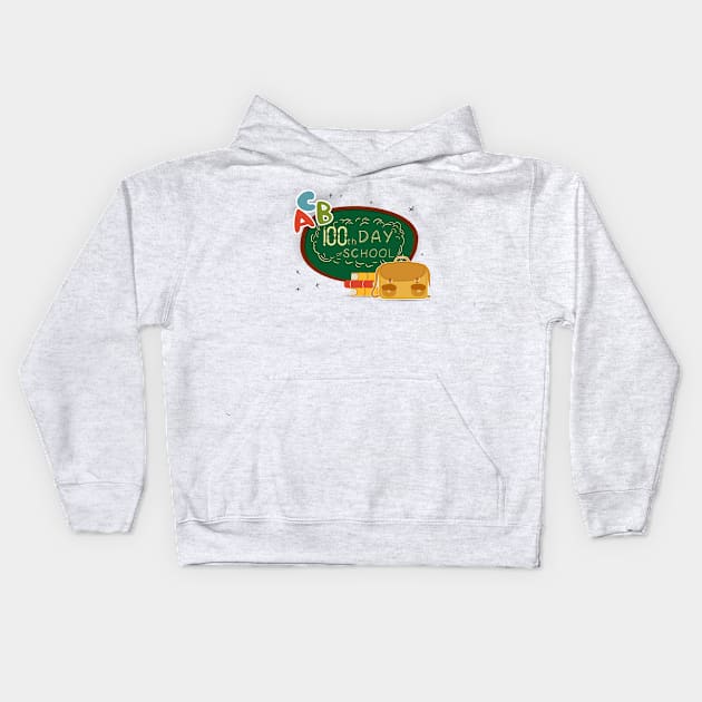 100th Day of school Kids Hoodie by Mhamad13199